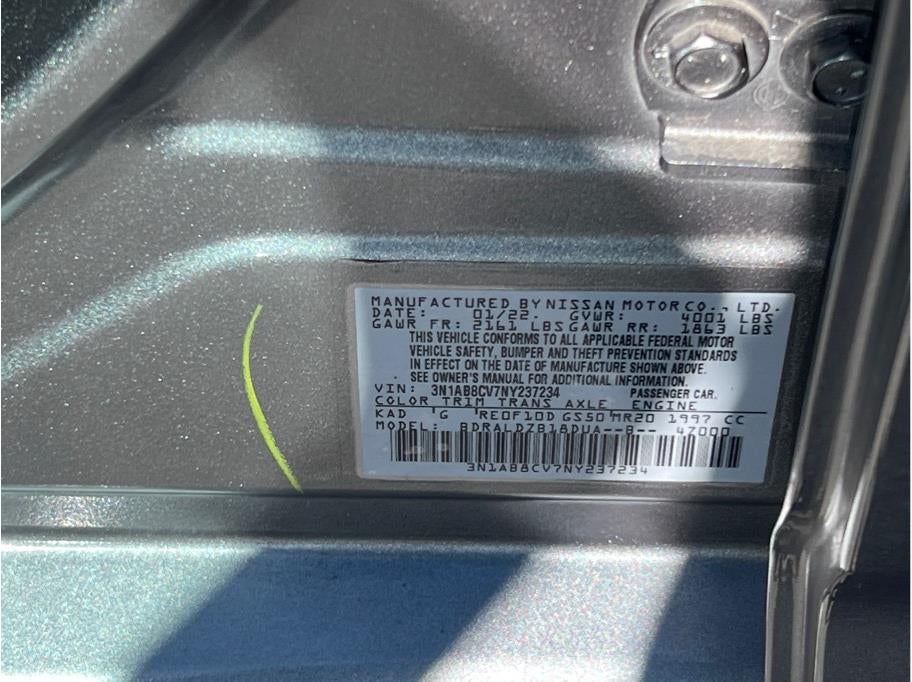 2022 Nissan Sentra SV Sedan 4D