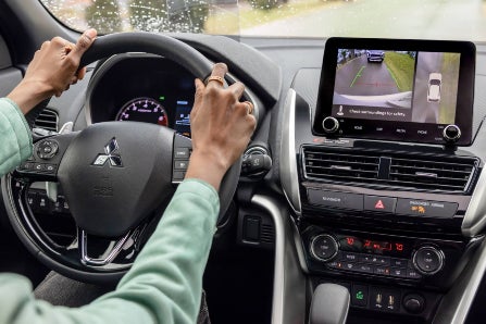 Dashboard View of 2024 Eclipse Cross with Rearview Camera